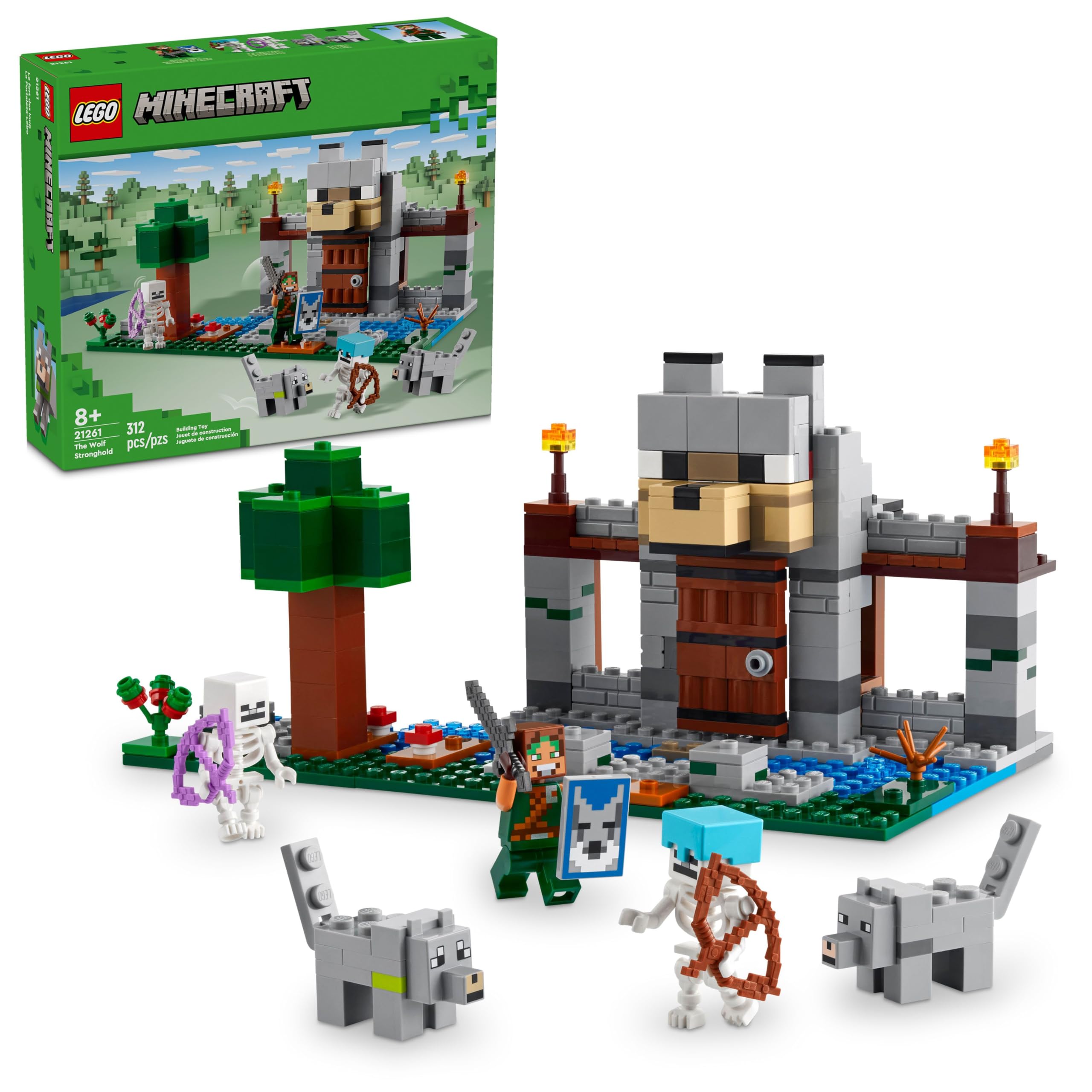 LEGO Minecraft A Fortaleza dos Lobos 21261 | Amazon.com.br